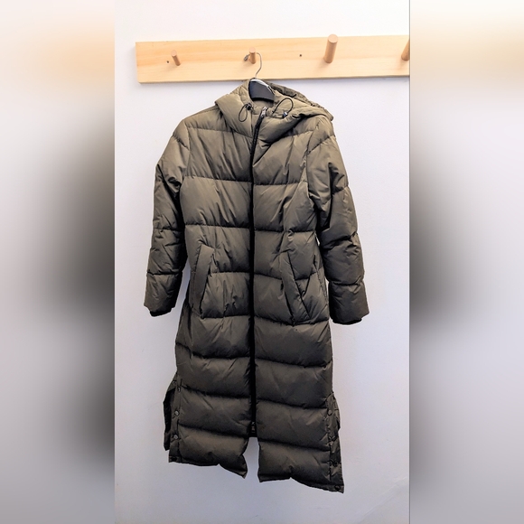 Simon's Olive Green Maxi Down Puffer Parka - Picture 4 of 8